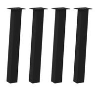 Qnhdfrt 4 Gambe per Tavolo Consolle da 72 cm in Acciaio Verniciato Nero | Supporti inclinati a 96 gradi con gommini antigraffio per personalizzare consolle in corridoio o soggiorno.