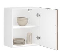 Qnhdfrt Armadi da cucina sospesi, 2 pezzi, effetto quercia, colore marrone, 50 x 31 x 60 cm, montaggio a parete, per riporre in cucina