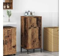 Qnhdfrt Armadietto da bagno in legno vecchio, 39,5 x 36 x 88 cm, in legno, moderna credenza con piedini regolabili, ampio spazio di archiviazione, armadio da bagno sottile e piccolo per bagno