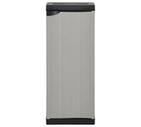 Qnhdfrt Armadietto da Giardino in Plastica Mobiletto Esterno 85cm | Mobile salvaspazio grigio e nero in PP per balcone o terrazza, con un ripiano interno da venti chili di portata.