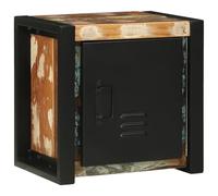 Qnhdfrt Armadietto da parete per bagno in legno massello antico multicolore, misura media, con design rustico e grande spazio di archiviazione, salvaspazio per piccoli spazi