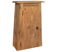 Qnhdfrt Armadietto da parete per bagno, sottile, piccolo, 42 x 23 x 70 cm, in legno di pino massiccio, stile vintage, con ripiano, per bagno, WC, armadietto per farmacie