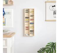 Qnhdfrt Armadietto per vetrine, marrone, 21 x 4,5 x 59 cm, in legno con design moderno e parete posteriore finita, come scaffale decorativo per soggiorno, ufficio, corridoio e casa