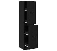 Qnhdfrt Armadio Apoteca Rovere Nero 40x41x174.5 cm Mobile a Colonna