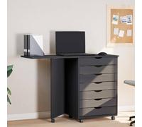 Qnhdfrt Armadio con tavolo grigio legno di pino massiccio, 7 cassetti, organizer da scrivania, design pieghevole, per ufficio, officina