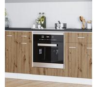 Qnhdfrt Armadio da cucina Artisan rovere bianco, 60 x 46 x 81,5 cm, con design moderno, grande spazio e fissaggio a parete per organizzare la cucina