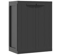 Qnhdfrt Armadio da Esterno Nero 65x37x85 cm Mobile Basso in Plastica PP