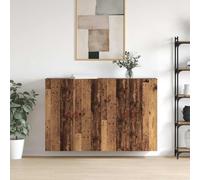 Qnhdfrt Armadio montato a parete, set da 2 pezzi, 69,5 x 34 x 90 cm, in legno massiccio con 4 ante, moderna credenza industriale per Living Room, cucina, corridoio