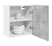 Qnhdfrt Armadio pensile da cucina, grigio cemento, 50 x 31 x 60 cm, in legno con montaggio a parete, grande spazio per cucina, bagno, soggiorno