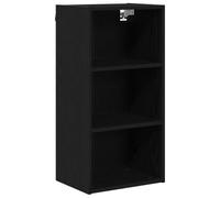 Qnhdfrt Armadio Pensile Rovere Nero in Legno Ingegnerizzato 40x29,5x80 cm | Mobiletto sospeso per la cucina o la dispensa, ideale per organizzare spezie e stoviglie ottimizzando lo spazio a parete.