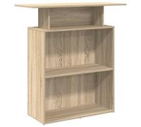 Qnhdfrt Bancone per ricevimento in rovere Sonoma, bancone compatto con ripiani, bancone in legno, 100 x 40 x 104 cm, bancone di cassa per ufficio, studio e hotel