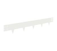 Qnhdfrt Bordura per Prato in Acciaio Bianco 100x15 cm, 10 Pezzi | Delimita aiuole e sentieri in giardino con facilità grazie alla struttura flessibile e resistente agli agenti esterni.