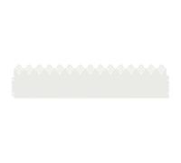 Qnhdfrt Bordure per Prato in Acciaio Bianco, Set da 20 Pezzi 103x22 cm | Bordi divisori per aiuole e sentieri del giardino, ideali per definire gli spazi verdi con stile moderno.