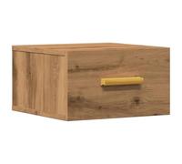 Qnhdfrt Comodino a Muro Sospeso Rovere Artigianale 35x35x20 cm