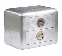 Qnhdfrt Comodino Aviatore Vintage in Alluminio 50x35x40 cm