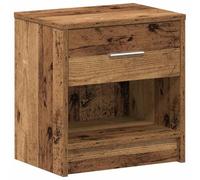 Qnhdfrt Comodino con Cassetto in Truciolato Legno Antico 39x28x41 cm | Mobiletto da camera da letto con vano a giorno per libri e cassetto capiente, ideale per organizzare la zona notte.
