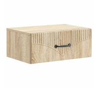 Qnhdfrt Comodino Sospeso a Parete con Cassetto Rovere Sonoma 49 cm | Salvaspazio ideale per la camera da letto, questo mobile sospeso offre un pratico cassetto e un vano a giorno.