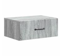 Qnhdfrt Comodino Sospeso a Parete Grigio Sonoma 49 x 34,5 x 20 cm | Mensola da notte salvaspazio con cassetto e ripiano, ideale per ottimizzare la camera da letto o la zona giorno.