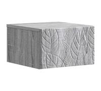 Qnhdfrt Comodino Sospeso da Muro Grigio Sonoma 49x34.5x20 cm