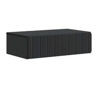 Qnhdfrt Comodino Sospeso da Parete con Cassetto Nero 59x34,5 cm