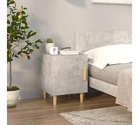 Qnhdfrt Comodino sottile a base di legno, grigio cemento, 40 x 40 x 50 cm, design moderno con porta, pratico spazio per camera da letto