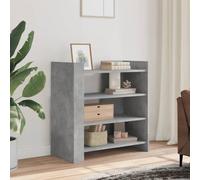 Qnhdfrt Credenza armadio grigio cemento in legno 73,5 x 35 x 75 cm con ampio spazio e design senza tempo per soggiorno, cucina, corridoio