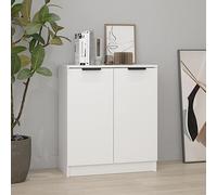Qnhdfrt Credenza bianca, 60 x 30 x 70 cm, in legno con spazio per soggiorno, corridoio, cucina