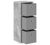 Qnhdfrt Credenza Grigio Cemento con 3 Cassetti 25,5x22x69,5 cm