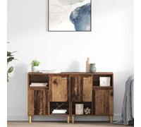 Qnhdfrt Credenza in legno antico, 60 x 35 x 70 cm, set da 2 pezzi, in legno dal design moderno con 4 ante, armadio da cucina e soggiorno per sala da pranzo, corridoio, camera da letto