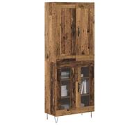 Qnhdfrt Credenza Legno Vecchio 69,5x34x180 cm Mobile Dispensa 4 Ante