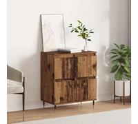 Qnhdfrt Credenza marrone 60 x 35 x 70 cm in legno con ante a filo e pratico spazio per soggiorno, cucina o corridoio