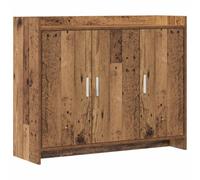 Qnhdfrt Credenza Mobile Buffet Legno Antico 98,5x33x80 cm con 3 Ante