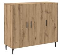 Qnhdfrt Credenza Rovere Artigianale 90x34x80 cm, Mobile Buffet 3 Ante