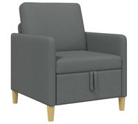 Qnhdfrt Divano 1 Posto con Vano Contenitore Grigio Scuro 72 x 78 x 87 cm | Poltrona salvaspazio per soggiorno con pratico vano contenitore sotto il sedile sollevabile e fodera rimovibile.