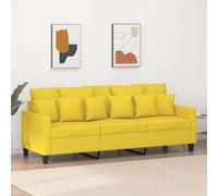 Qnhdfrt Divano a 3 posti, colore giallo chiaro, 180 cm, in tessuto dal design moderno, robusto e confortevole, con struttura in metallo per soggiorno e balcone