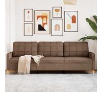 Qnhdfrt Divano a 3 posti, marrone, 210 cm, in tessuto dal design moderno, confortevole sensazione di seduta per soggiorno e zona lounge