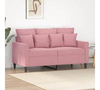 Qnhdfrt Divano a due posti rosa, 120 cm, in velluto, design moderno, struttura in metallo resistente, comodo per soggiorno, balcone, camera dei ragazzi o cucina