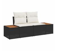 Qnhdfrt Divano da Giardino 2 Posti in Polyrattan Nero, 184x62x85cm | Seduta da esterno a due posti ideale per arredare il balcone o terrazzo, con solida struttura e design moderno.