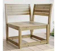 Qnhdfrt Divano da giardino in legno di pino impregnato in autoclave, per esterni, 73 x 73 x 78 cm, con design a doghe per terrazza, giardino e balcone