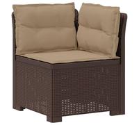Qnhdfrt Divano da Giardino Singolo 1 Posto in PP Effetto Rattan Marrone
