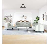 Qnhdfrt Divano in velluto, 178 cm, grigio chiaro, 2 + 3 posti, in velluto, con superficie in velluto da sogno e gambe in plastica conica, durevole e tradizionale, per soggiorno, balcone e camera dei