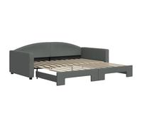 Qnhdfrt Divano Letto 2 in 1 con Letto Estraibile, Grigio Scuro 100x200 | Struttura salvaspazio multifunzionale in tessuto per salotto o camera da letto, ideale per accogliere gli ospiti.