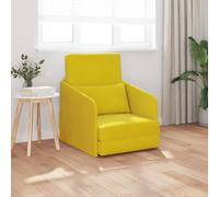 Qnhdfrt Divano letto 2 in 1 giallo 65 x 80 x 83 cm velluto design moderno con braccioli regolabili per piccoli soggiorni e notti degli ospiti