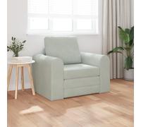 Qnhdfrt Divano letto 2 in 1 grigio chiaro velluto 98 x 71 x 83 cm con funzione di sonno per divano e letto in piccoli salotti, design moderno e robusto