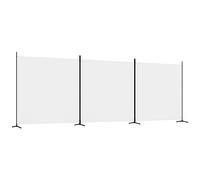 Qnhdfrt Divisorio a 3 Pannelli Bianco 525x180 cm Separè in Tessuto e Ferro