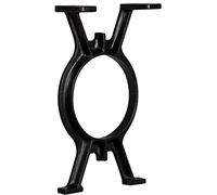 Qnhdfrt Gambe per Panca a Forma di O in Ghisa Nera, 2 Pezzi, 25x42 cm | Supporti industriali neri per tavolini da salotto e panche da ingresso, ideali per progetti fai da te stabili.