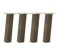 Qnhdfrt Gambe per Tavolino da Caffè in Acciaio Naturale 42 cm, 4 Pezzi | Supporti robusti in stile industriale per rinnovare il soggiorno o la panca da ingresso.