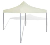 Qnhdfrt Gazebo 3 x 3 m, color crema, tenda da giardino con tetto impermeabile al 100%, per eventi all'aperto, barbecue e campeggio, robusto e stabile