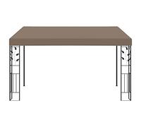Qnhdfrt Gazebo a Parete 4x3 m Pergola Addossata in Acciaio Grigio Talpa | Struttura stabile per giardino e terrazza, ideale per creare una zona d'ombra confortevole all'esterno.