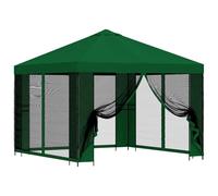 Qnhdfrt Gazebo da Giardino 3x3 m con 4 Pareti Laterali Verde | Ideale per giardino e terrazzo, offre un'ampia area d'ombra con tetto ventilato e pareti in rete rimovibili.